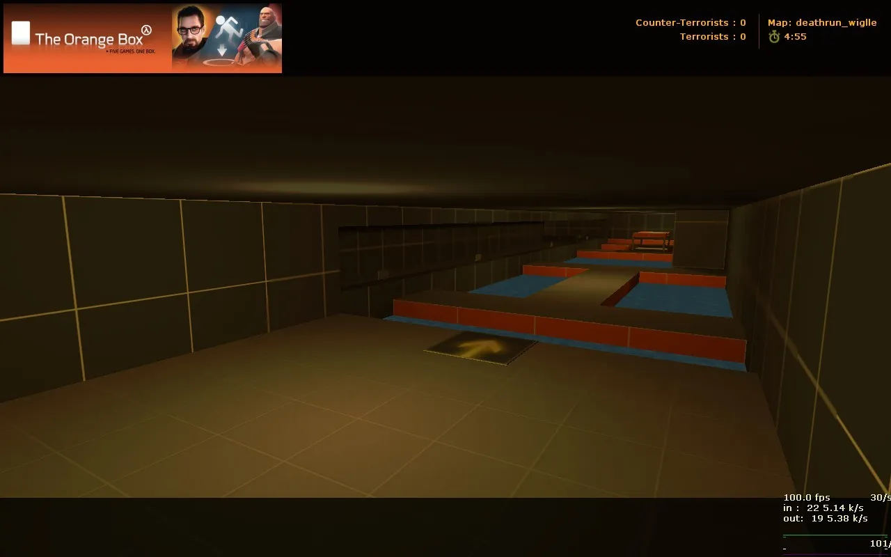 Скриншот  deathrun_wiglle для CS 1.6: карта deathrun, точки, тайминги и настройка сервера без лишней возни