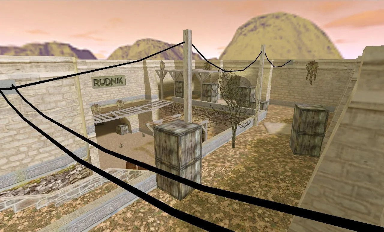 Скриншот  Карта de_rudnik для Counter-Strike 1.6: Особенности и тактика