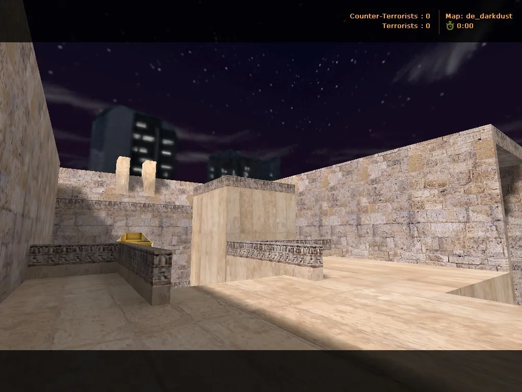 Скриншот  de_darkdust для CS 1.6: карта, точки, .nav для ботов, wpoly/epoly и баланс сторон