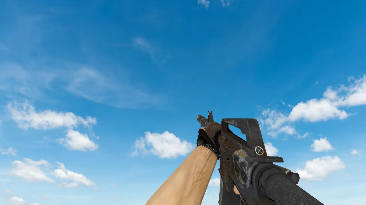 Скриншот Модель M4A1 66 Gun v_ для CS 1.6: w_ p_ модели, звук, анимация осмотра, текстуры и настройка