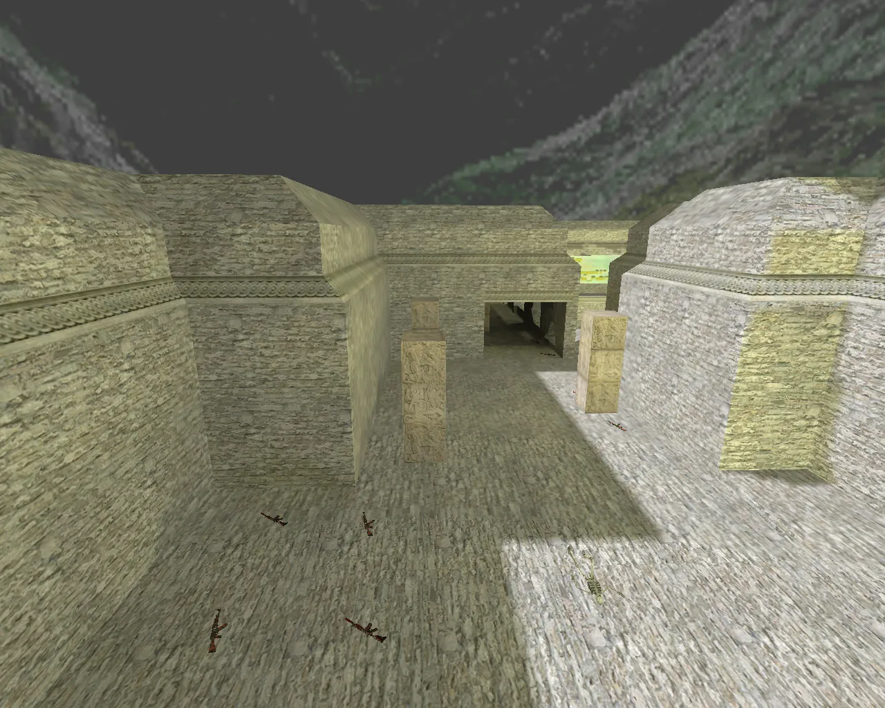 Скриншот  Карта 3d_aim_aztec для CS 1.6: тренировка прицела, точки под спрей и контроль отдачи