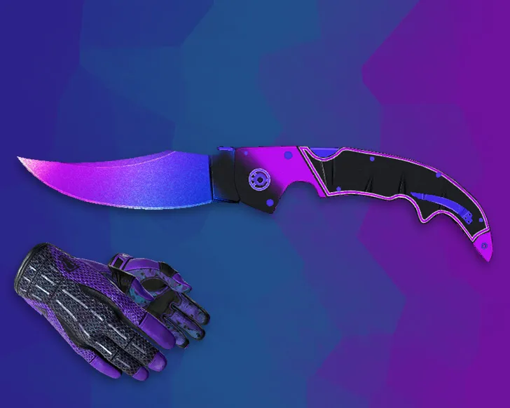 Скриншот Нож Фальшион «Комета» + «Спортивные перчатки | Ящик Пандоры» v_ p_ w_ модели для CS 1.6