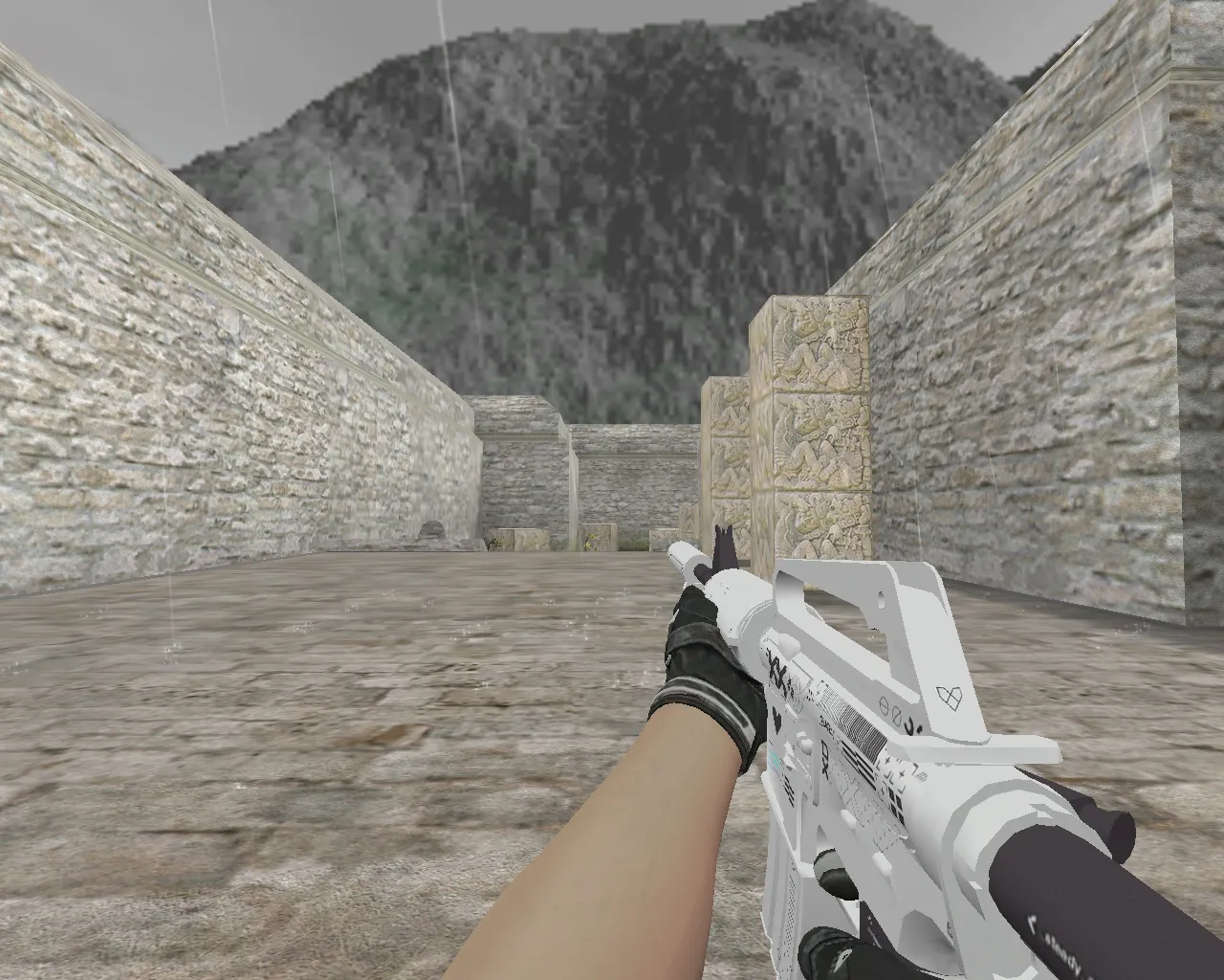 Скриншот М4А1 «Поток информации» Printstream для CS 1.6: v_m4a1/p_m4a1/w_m4a1, звук, анимация осмотра и текстуры