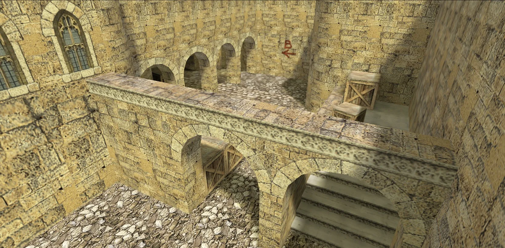 Скриншот  Карта de_bashkortostan для CS 1.6: тактика за T и CT, точки контроля, .nav и оптимизация