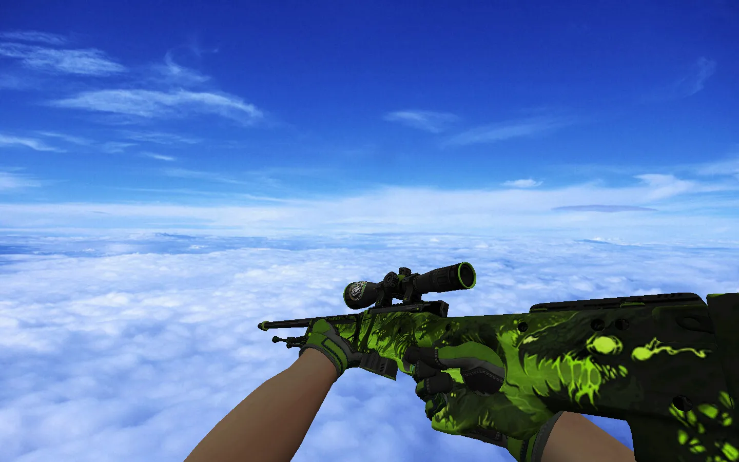 Скриншот Пак скинов с ★ Перчатками спецназа | Изумрудная сеть для CS 1.6: АК-47, AWP, Deagle, Glock, M4A4, USP-S, керамбит и анимации