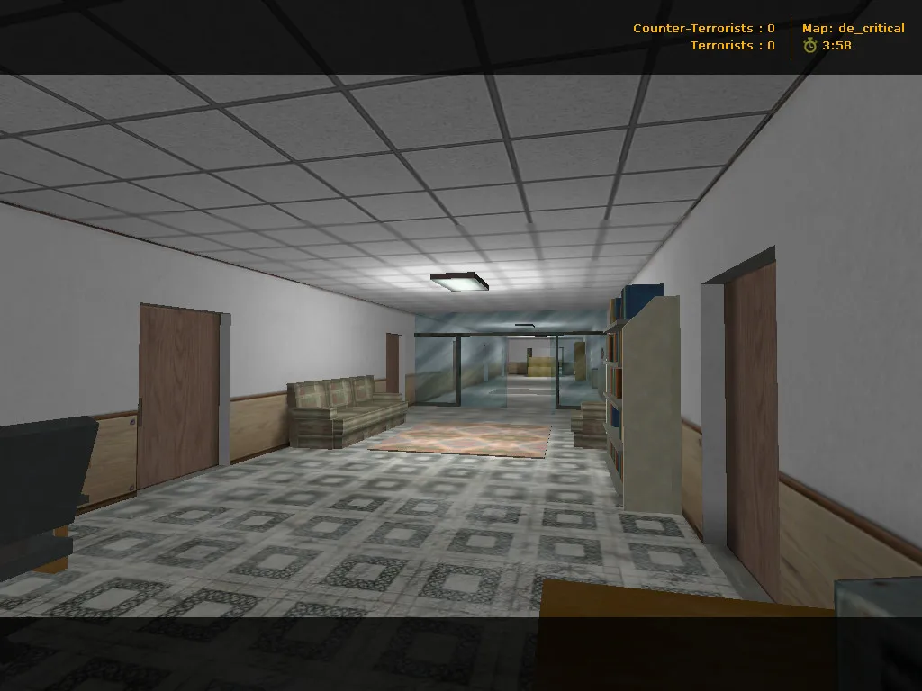 Скриншот  Карта de_critical для CS 1.6: точки, баланс, .nav для ботов, оптимизация wpoly/epoly