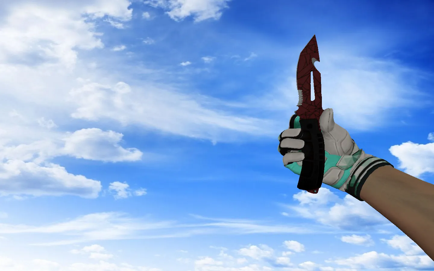 Скриншот Модель «☆ Нож выживания | Кровавая паутина» для CS 1.6: v_ p_ w_ модели, звук, анимация и качество текстур