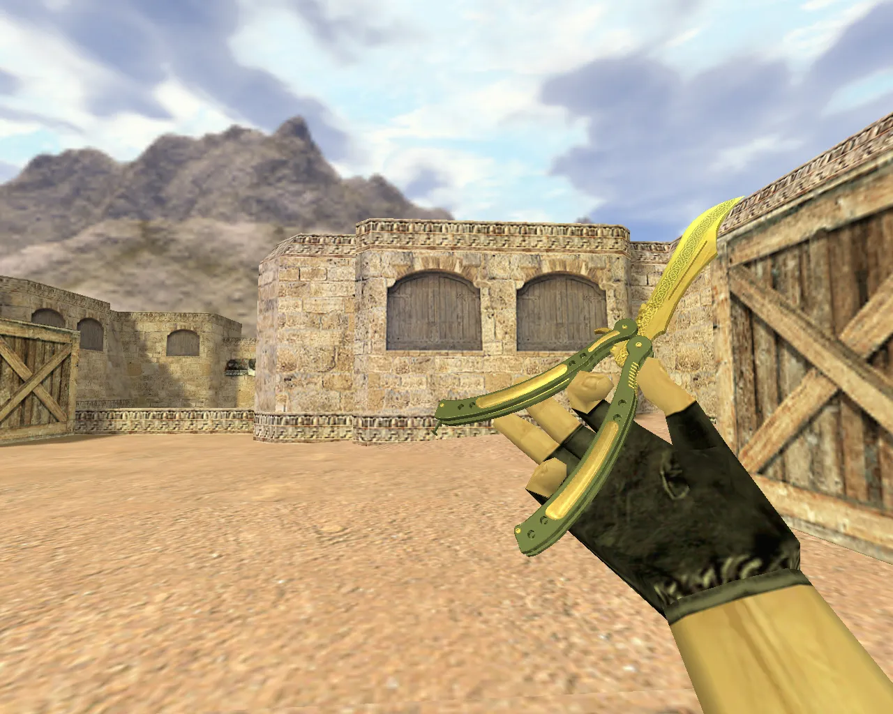 Скриншот Модель нож-бабочка Лор v_knife для CS 1.6: звуки, анимация осмотра, v_/p_/w_ модели и текстуры