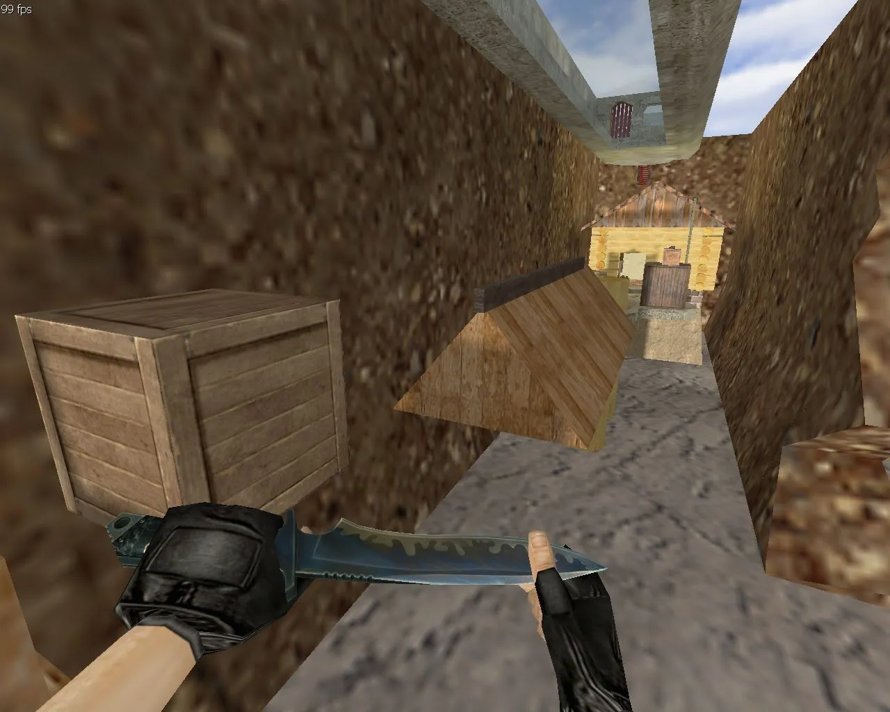 Скриншот  deathrun_woods2 карта для CS 1.6: тактика за терроров и CT, точки, .nav, оптимизация wpoly/epoly