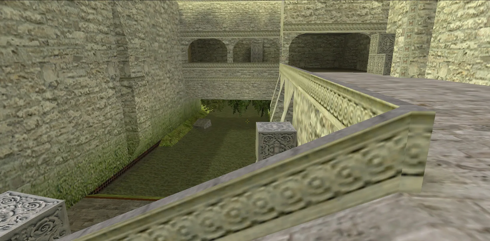 Скриншот Карта de_aztecb для CS 1.6: баланс сторон, точки, .nav для ботов и оптимизация wpoly/epoly