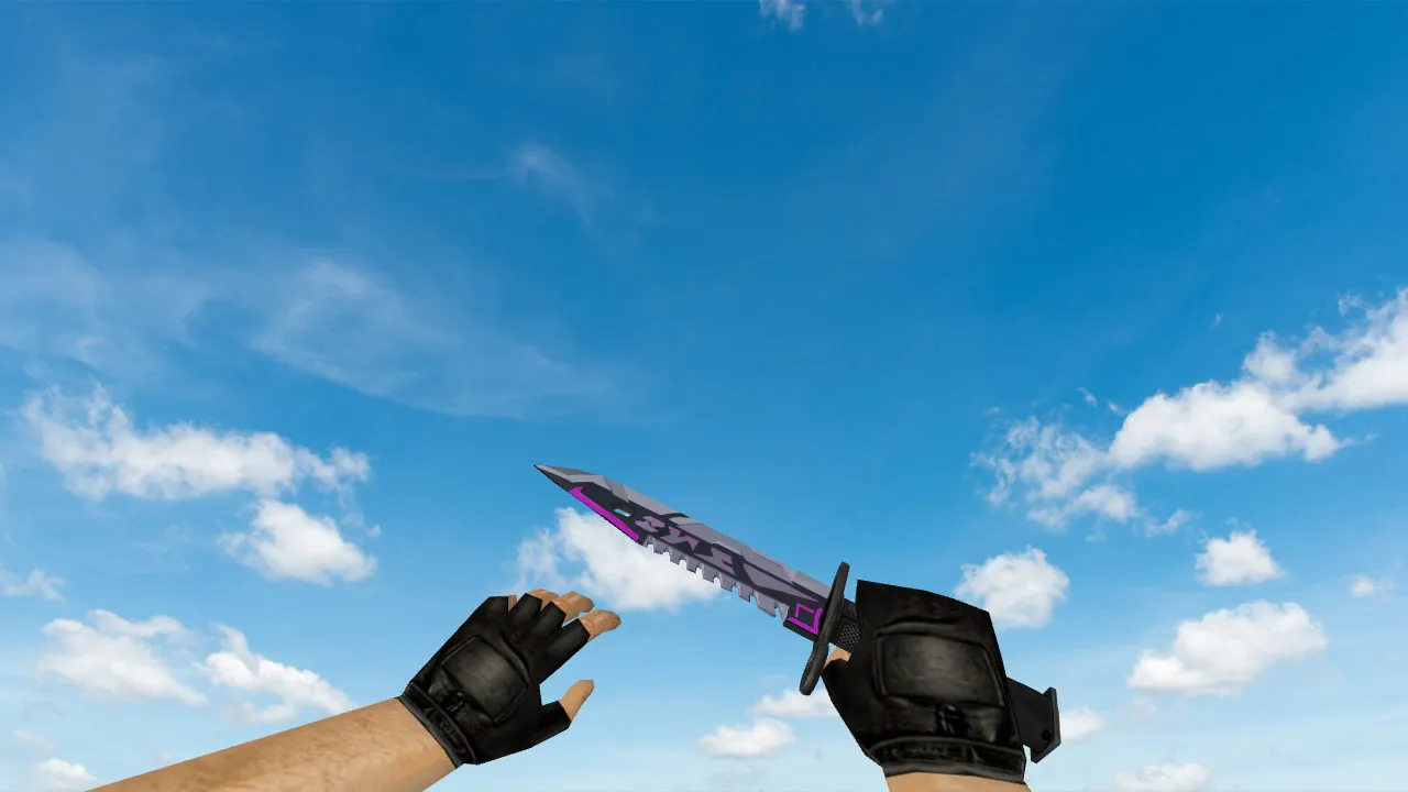 Скриншот Модель ножа M9 Bayonet Ryu v_, p_, w_ для CS 1.6: звуки, анимация осмотра, текстуры и настройка