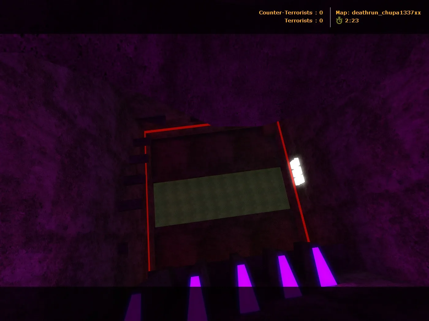 Скриншот  deathrun_chupa1337xx для CS 1.6: карта Deathrun, точки, ловушки, .nav и оптимизация