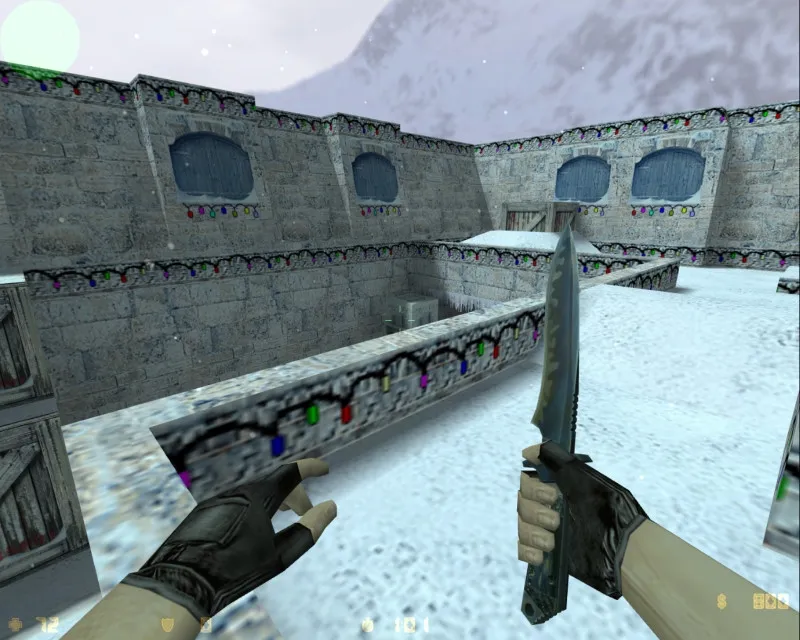 Скриншот  Карта de_xmas_dust для CS 1.6 - Сражения на зимних просторах