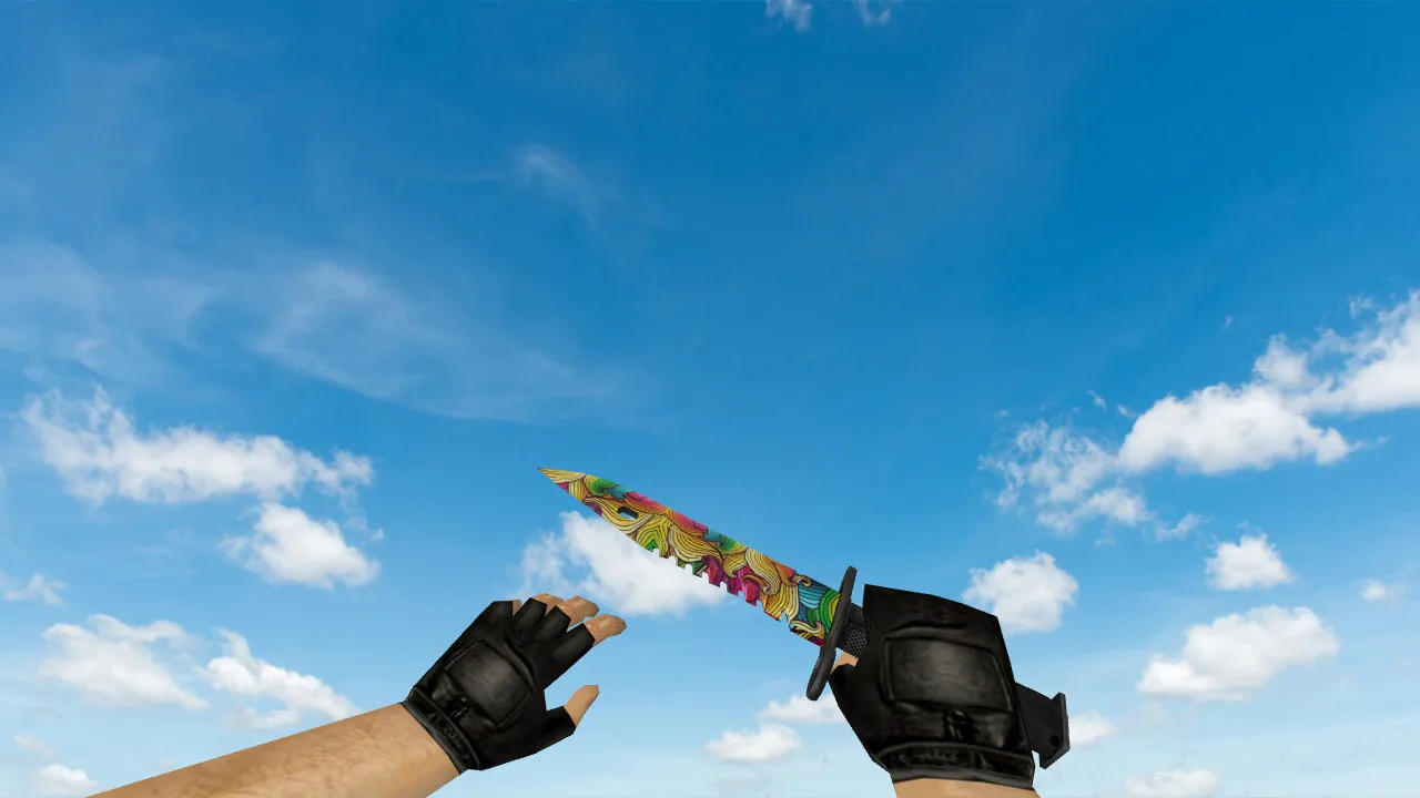 Скриншот Модель ножа v_knife M9 Bayonet Nathlose для CS 1.6: p_ и w_ модели, звуки, анимация осмотра, текстуры