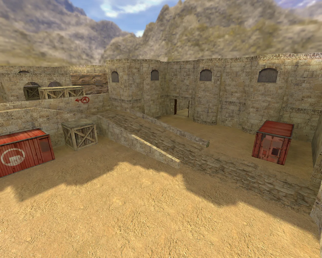 Скриншот de_barcelona карта для CS 1.6: баланс сторон, точки, .nav для ботов и оптимизация wpoly/epoly