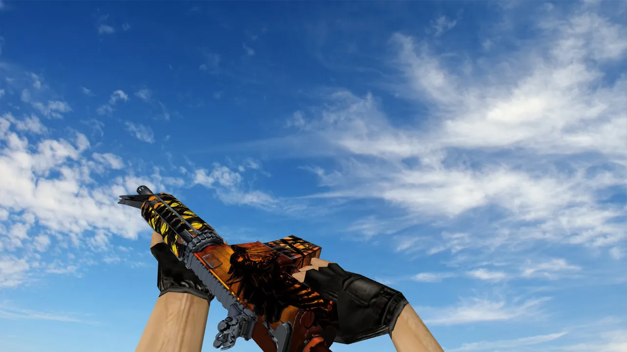 Скриншот Модель M4A4 Hound для CS 1.6: v_/p_/w_ модели, звуки, анимация осмотра, качество текстур