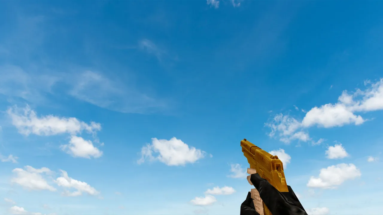 Скриншот  Пак моделей оружия «Gold Weapons Pack V3» для CS 1.6: v_ p_ w_ модели, звуки, анимация осмотра