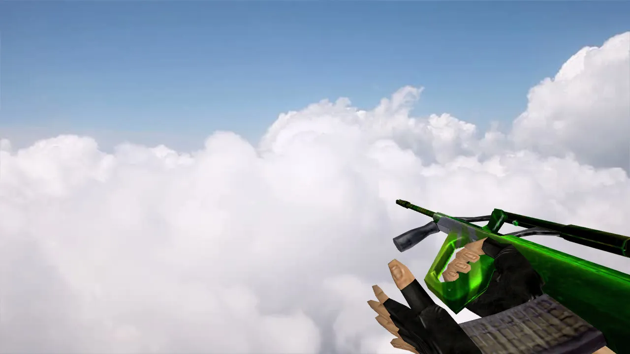 Скриншот Модель «Default AUG Green light» для CS 1.6 - Скачать