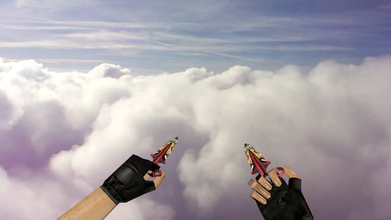 Скриншот Модель ножа «Shadow Daggers Totem» для CS 1.6: v_, p_, w_ модели, звук, анимации осмотра