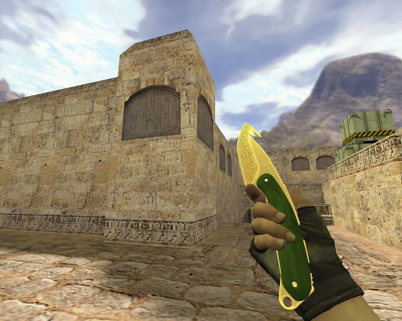 Скриншот v_ нож с лезвием-крюком легенды для CS 1.6: p_ и w_ модели, звуки, анимация осмотра