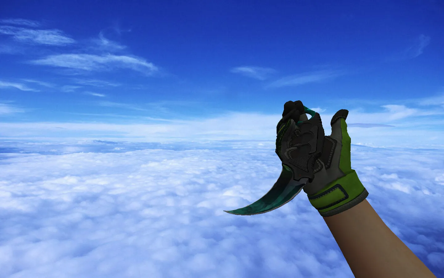 Скриншот  Пак скинов с ★ Перчатками спецназа | Изумрудная сеть для CS 1.6: АК-47, AWP, Deagle, Glock, M4A4, USP-S, керамбит и анимации