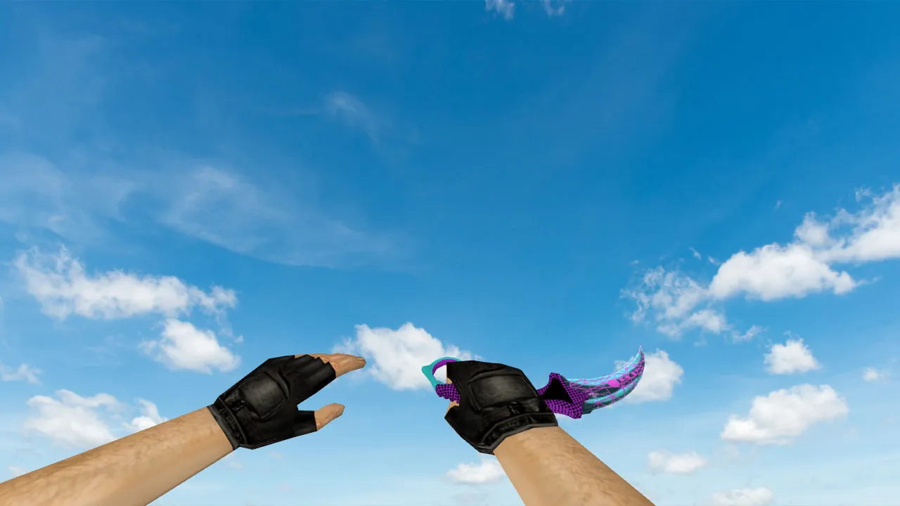 Скриншот Модель ножа «Karambit Script Booster» v_ w_ p_ для CS 1.6: звук, анимация осмотра, текстуры