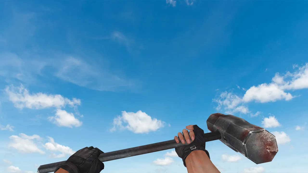 Скриншот Модель ножа «Metal Hammer» v_knife для CS 1.6: звуки, анимация осмотра и качество текстур