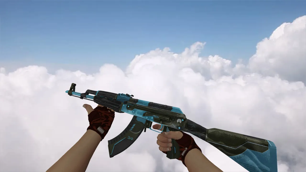 Скриншот Модель «AK-47 Luanmat Blue» для CS 1.6: Высокое качество и уникальный стиль