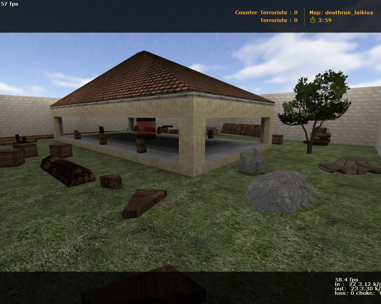 Скриншот  deathrun_laikiux для CS 1.6: карта deathrun, тактики за терр и спец, настройки и требования