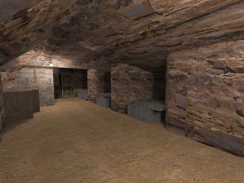 Скриншот de_egypt для CS 1.6: тактика за CT и T, точки, .nav для ботов, оптимизация wpoly/epoly