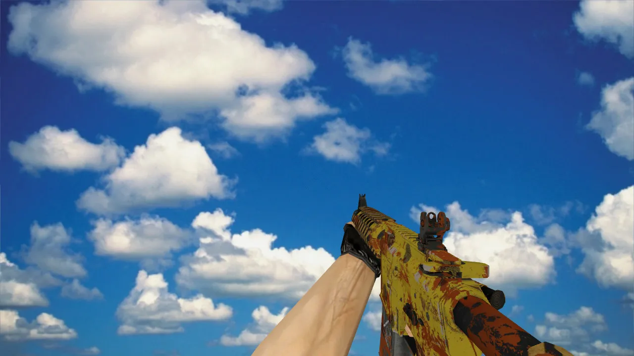 Скриншот М4А1 «M4A4 Machinery» v_ p_ w_ модели для CS 1.6: звуки, анимация осмотра, текстуры и настройка