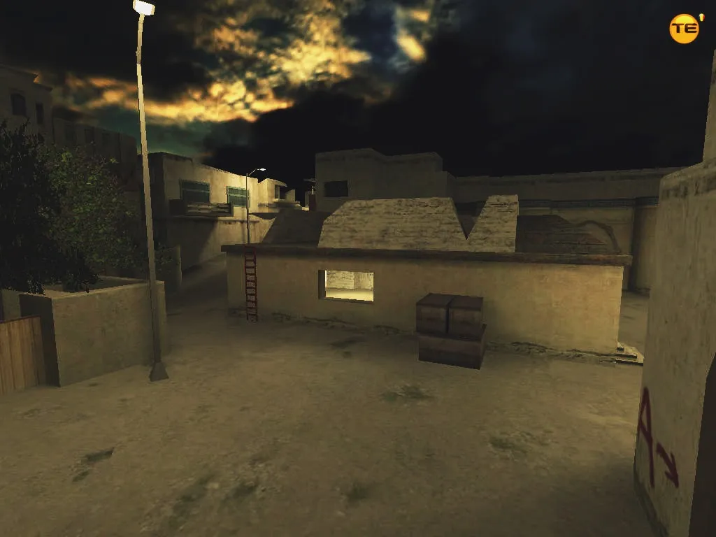 Скриншот css_dust2k_go: DE Dust2-стайл карта для CS 1.6 — баланс сторон, тактика и .nav для ботов
