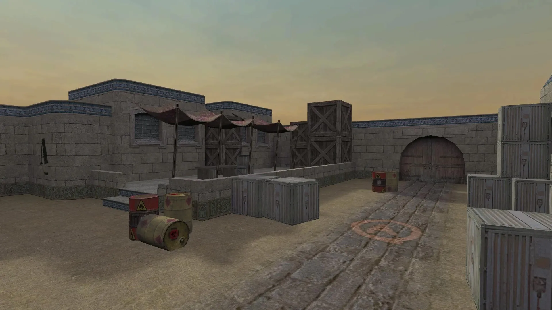 Скриншот  Карта de_dust_xbox для CS 1.6: точки, маршруты, .nav для ботов и оптимизация wpoly/epoly