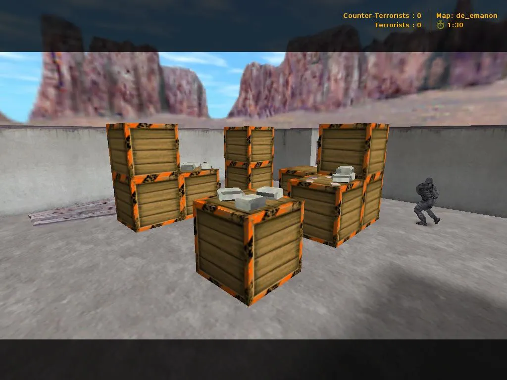 Скриншот Карта de_emanon для CS 1.6: точки, баланс сторон, навигация .nav, оптимизация wpoly/epoly