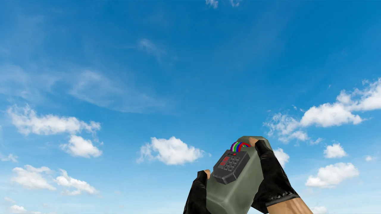 Скриншот Пак моделей оружия «Default Weapons Chromed» для CS 1.6: v_, p_, w_ модели, звуки, анимация осмотра и текстуры