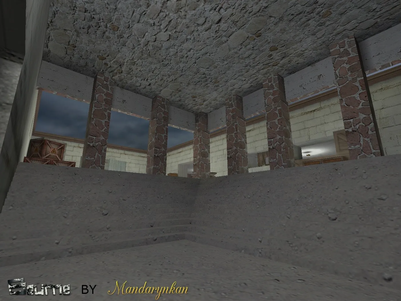 Скриншот Карта de_bourne для CS 1.6: тактика за CT и T, точки на карте, .nav для ботов, оптимизация wpoly/epoly