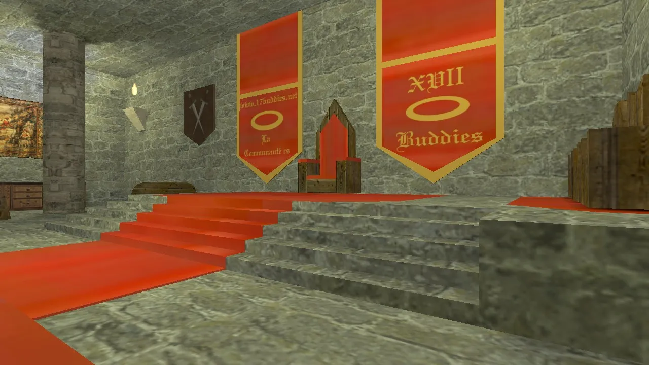 Скриншот de_17b_castle_v1 — DE карта для CS 1.6: тактика сторон, точки, .nav и оптимизация