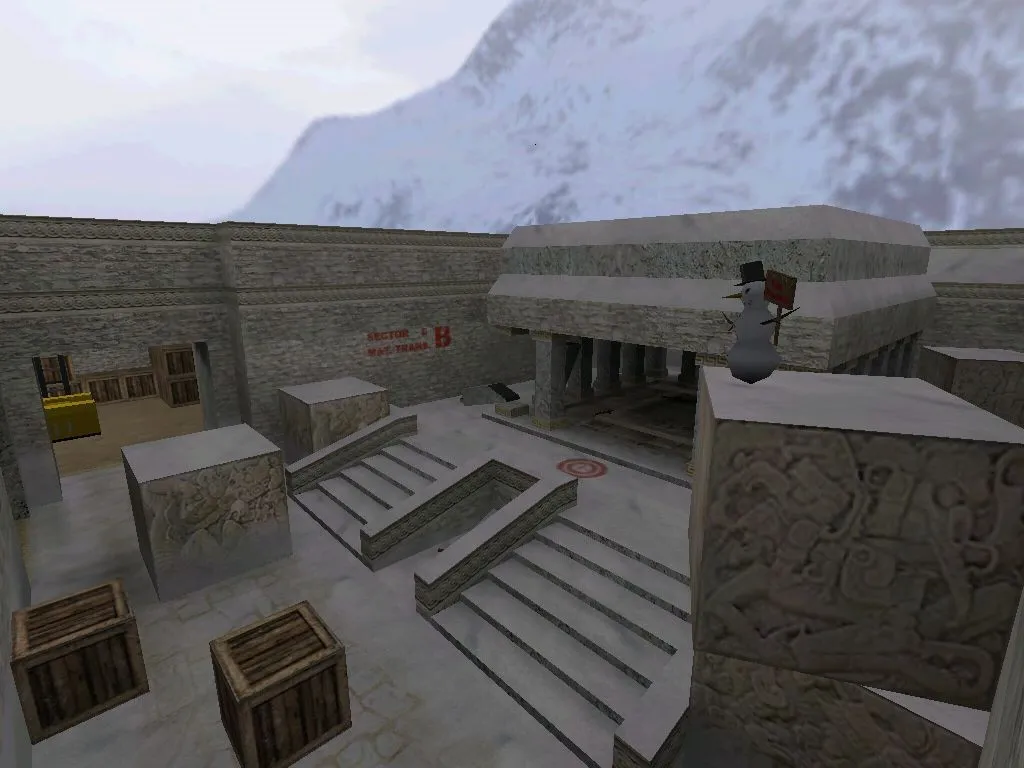 Скриншот  de_aztec2010 для CS 1.6: карта, точки, .nav для ботов, оптимизация wpoly/epoly и баланс сторон