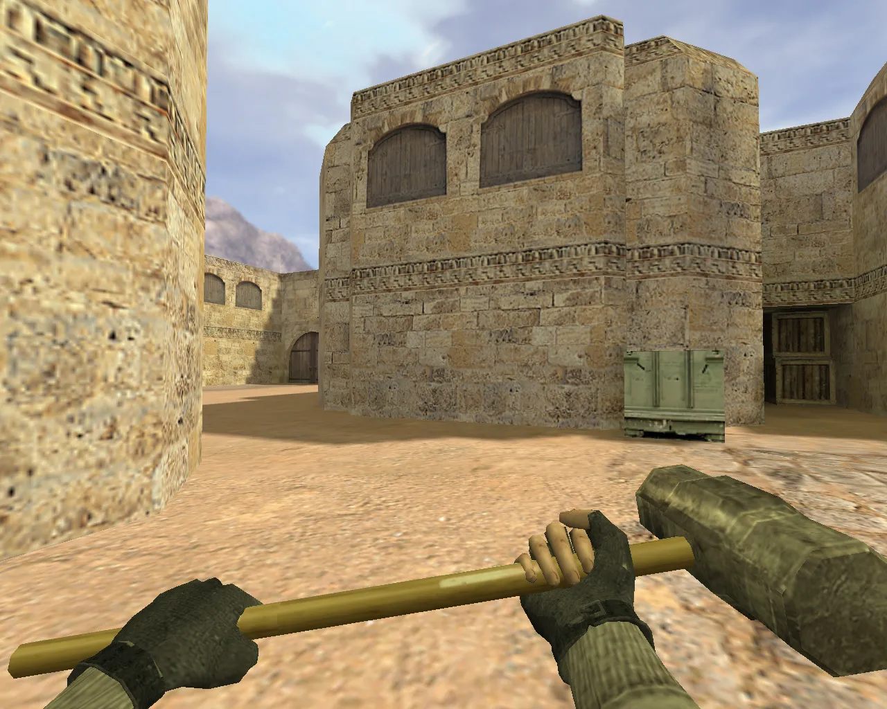 Скриншот Модель ножа «Двуручный молот» для CS 1.6: v_ / p_ / w_ модели, звуки, анимация осмотра, текстуры