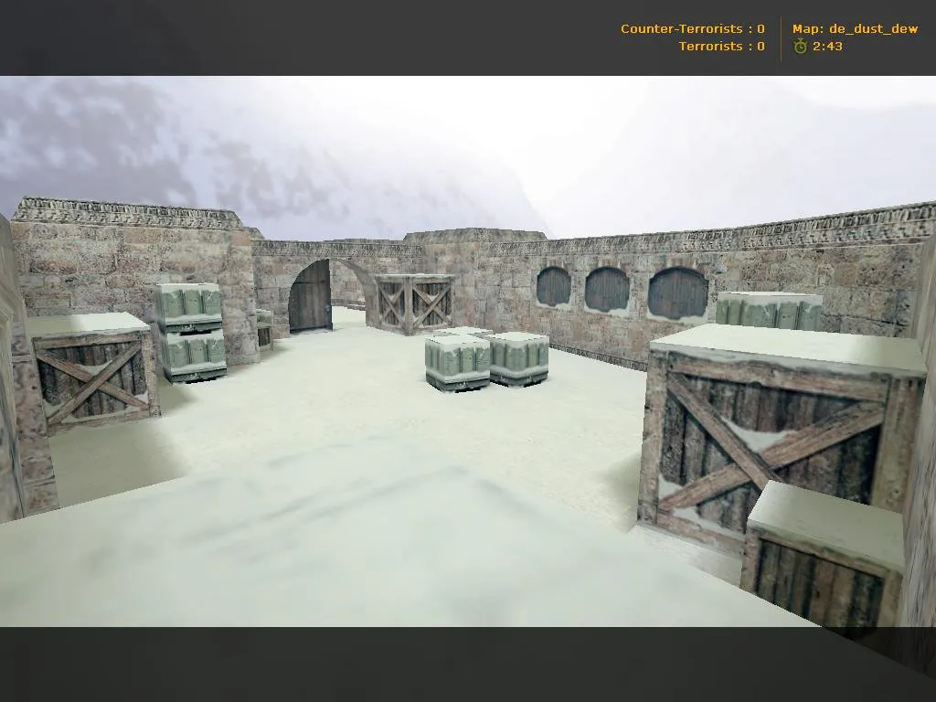 Скриншот  de_dust_dew для CS 1.6: точки, раунды и оптимизация карты под 4554/8610