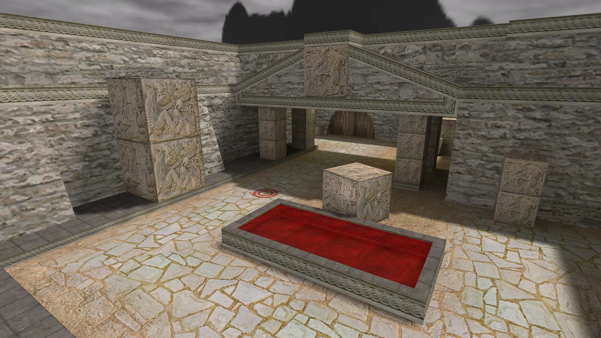 Скриншот  de_aztec828 для CS 1.6: обзор карты, точки, баланс сторон, .nav и оптимизация wpoly/epoly