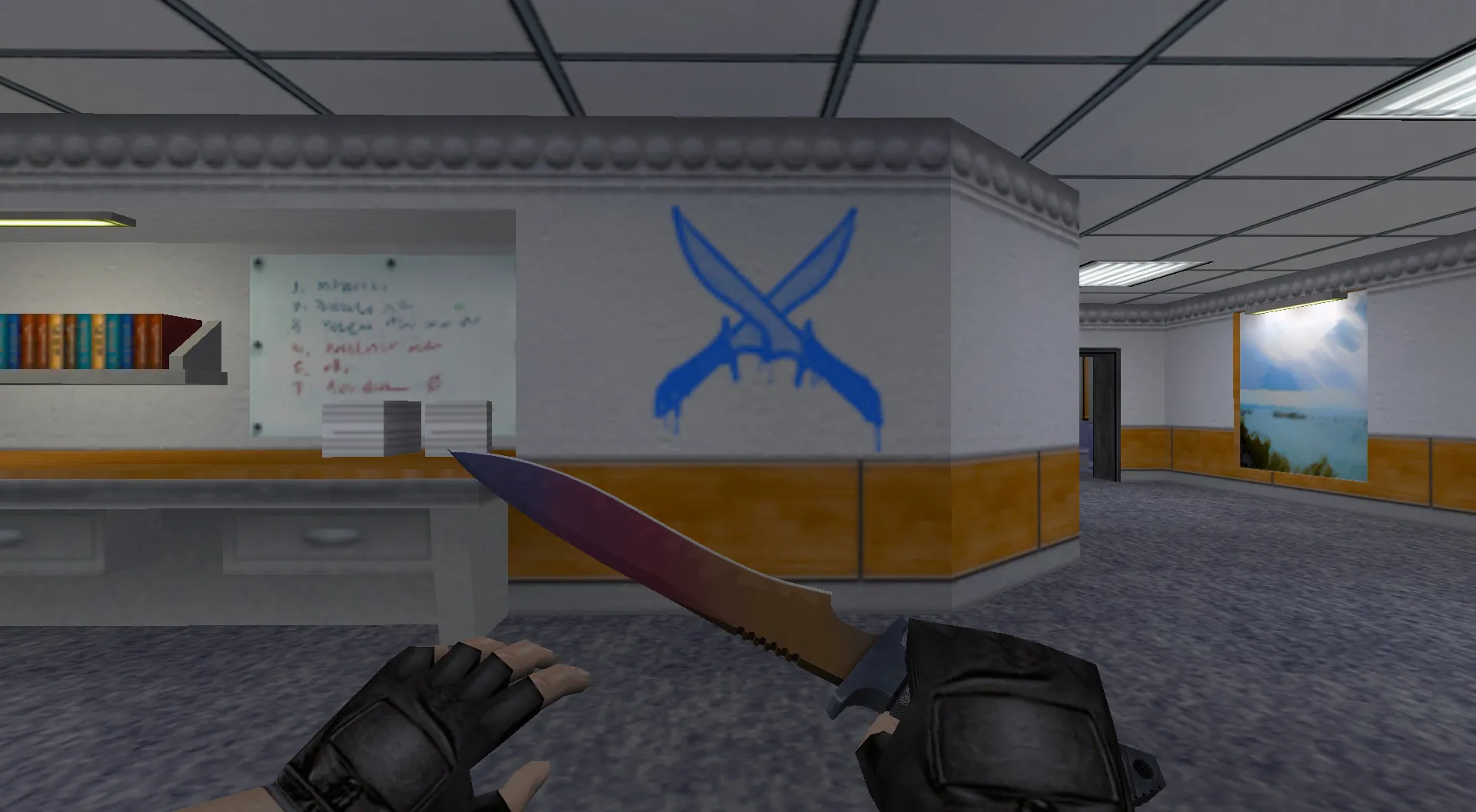 Скриншот Граффити «Скрещённые ножи» для CS 1.6 - Эстетика и стиль