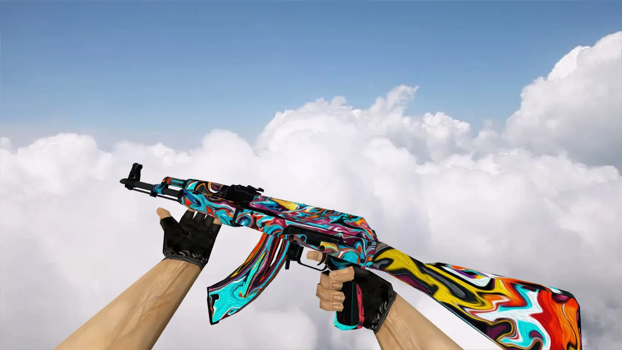 Скриншот Модель «AK-47 Colorful Apocalypse» для CS 1.6 – уникальность и стиль