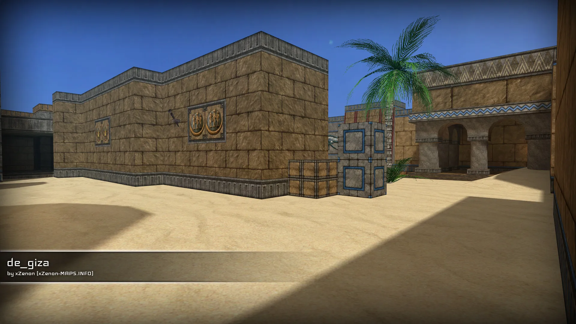 Скриншот  de_giza_b3 карта для CS 1.6: баланс сторон, точки, .nav для ботов, оптимизация wpoly/epoly