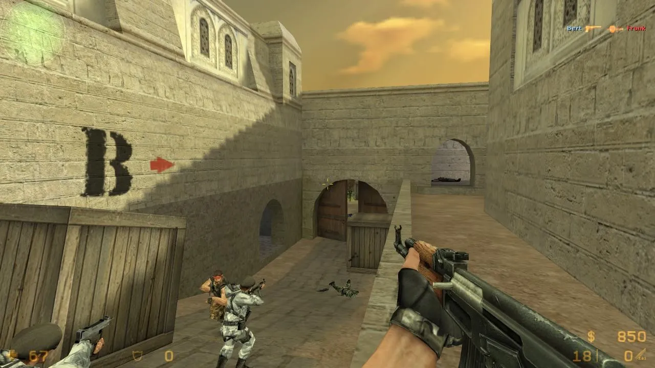 Скриншот  de_dust2_2015 карта для CS 1.6: точки, маршруты, баланс сторон и .nav для ботов