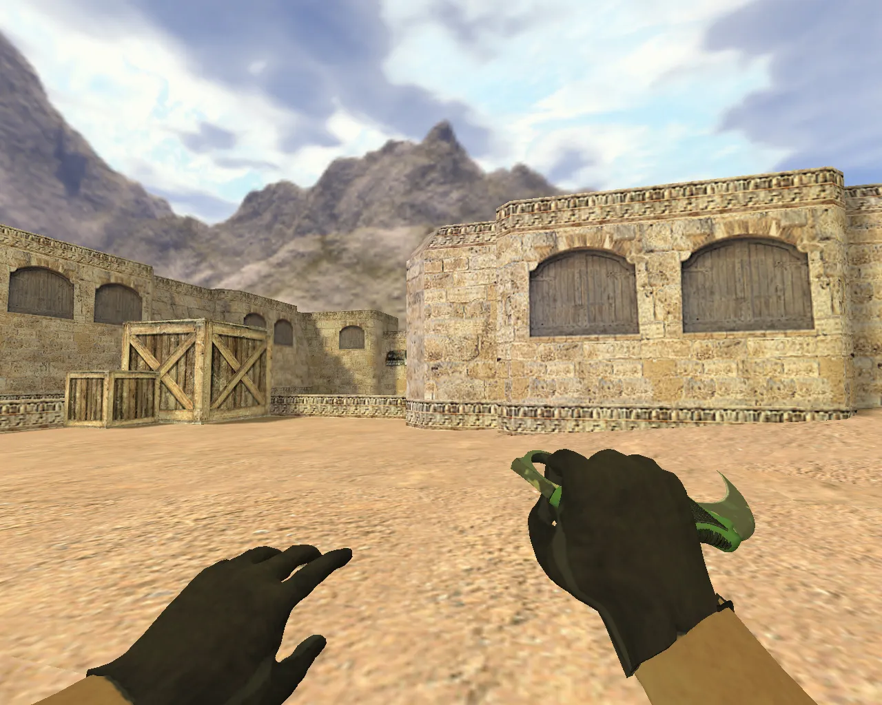 Скриншот Модель ножа «Керамбит Северный лес» v_ для CS 1.6: p_ и w_ файлы, звуки, анимация осмотра