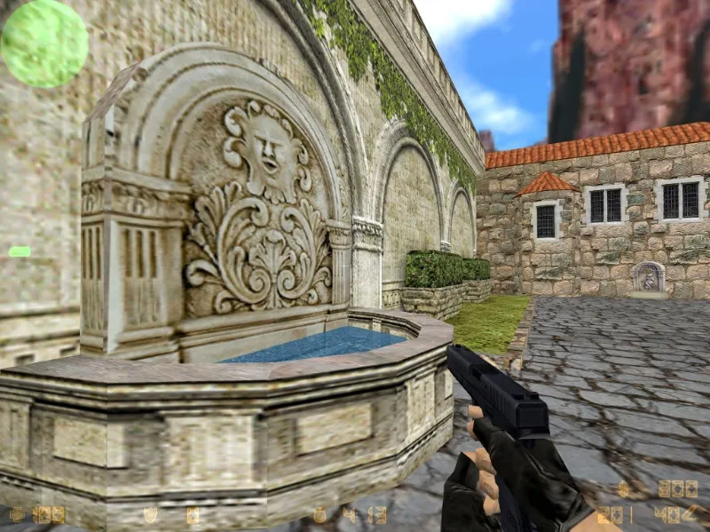 Скриншот Карта de_abbaye_fcs для CS 1.6: планировка, точки, гайды за CT/T и оптимизация под сервер