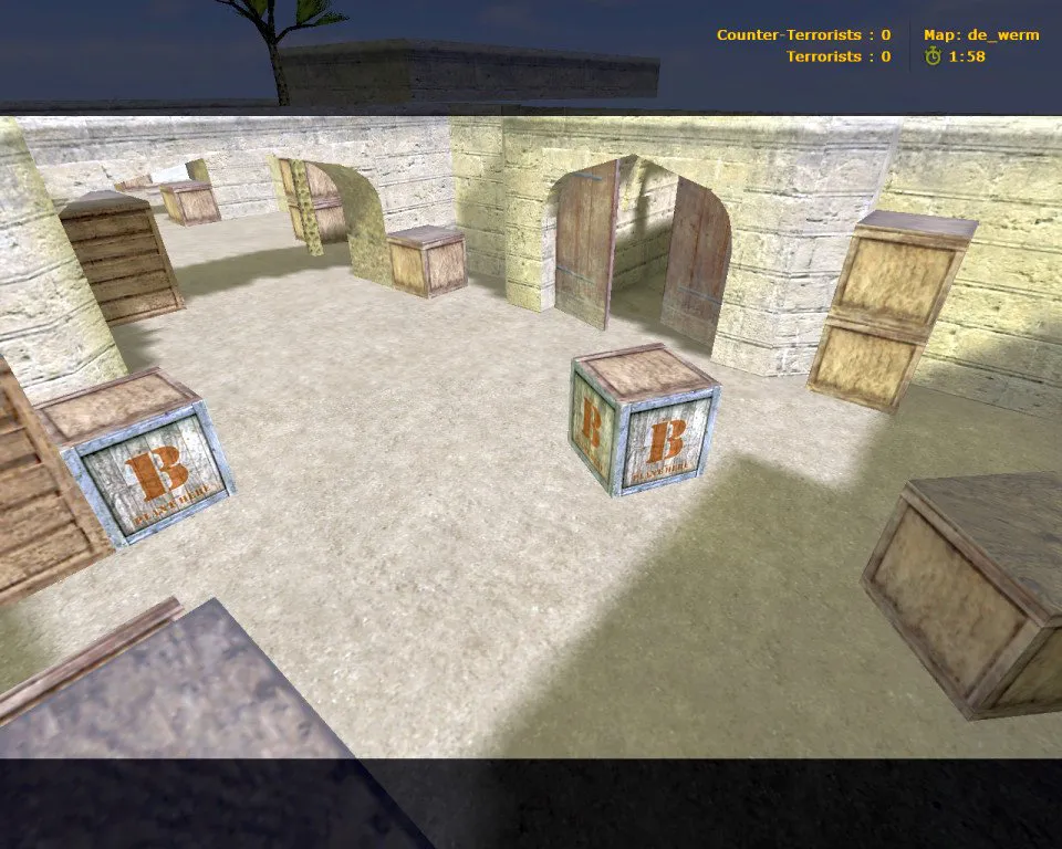 Скриншот  Карта de_werm для CS 1.6: Тактический анализ и характеристики