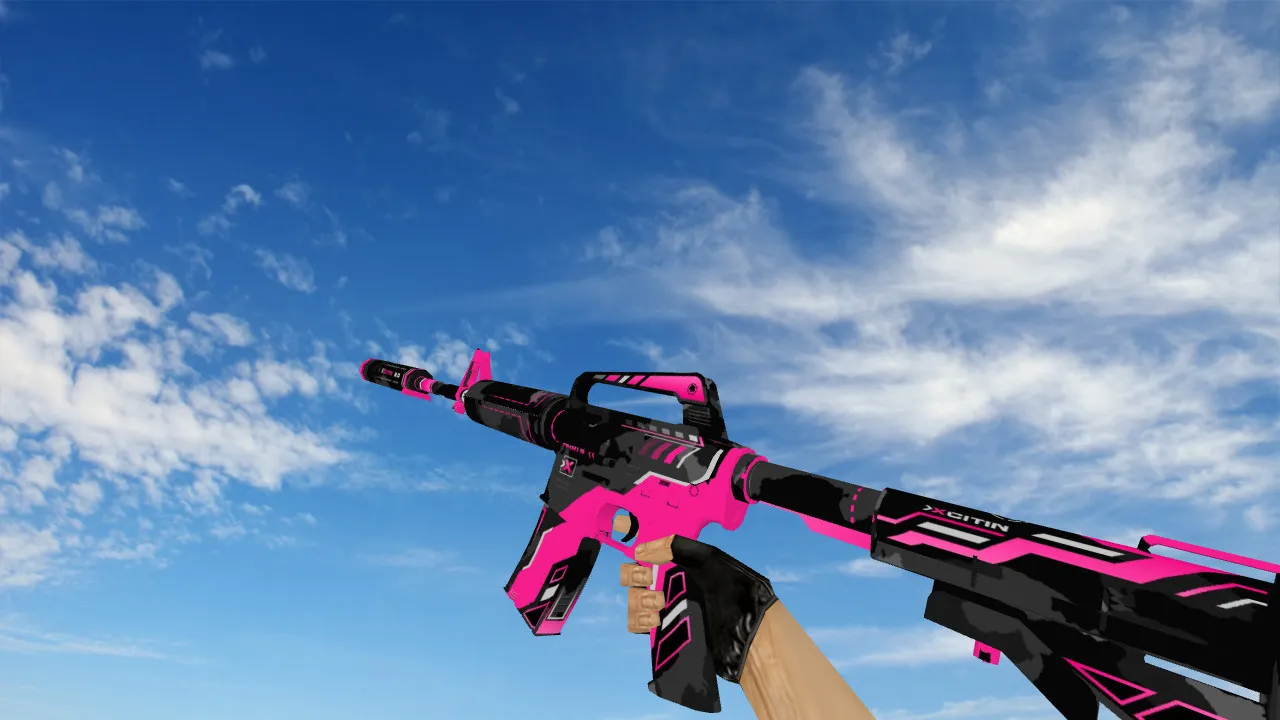 Скриншот Модель «M4A1 Xcitin v2» для CS 1.6: v_m4a1, p_m4a1, w_m4a1, звуки, анимация осмотра, текстуры