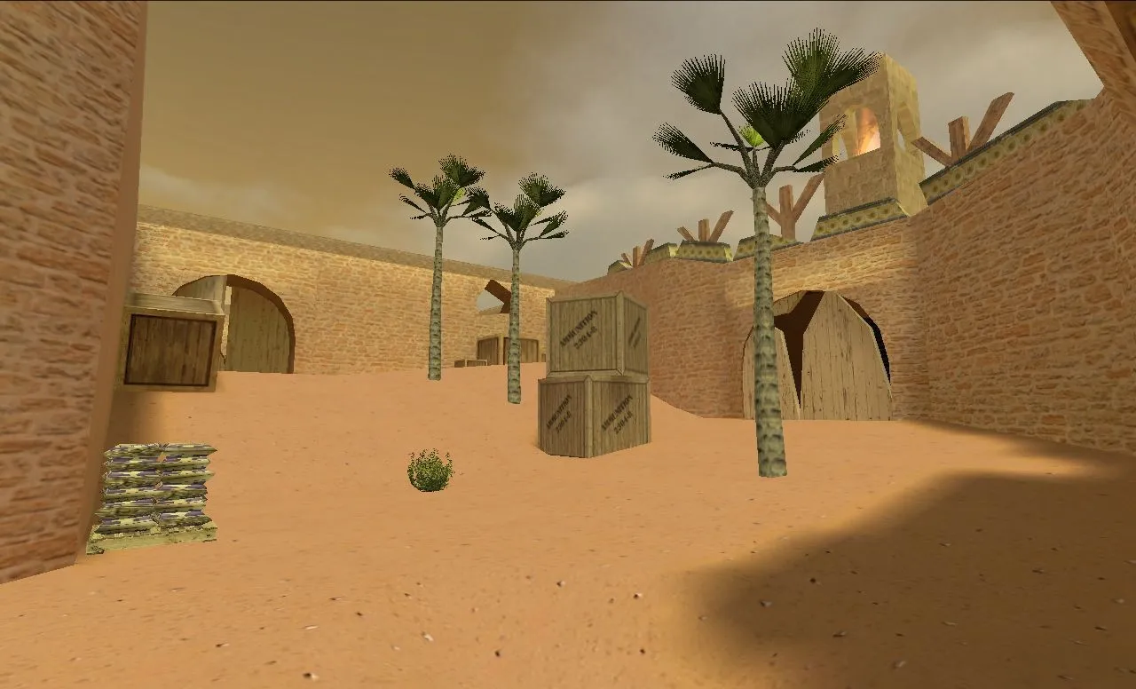 Скриншот  de_dust2_2013_final карта для CS 1.6: баланс сторон, точки под респ, .nav и оптимизация
